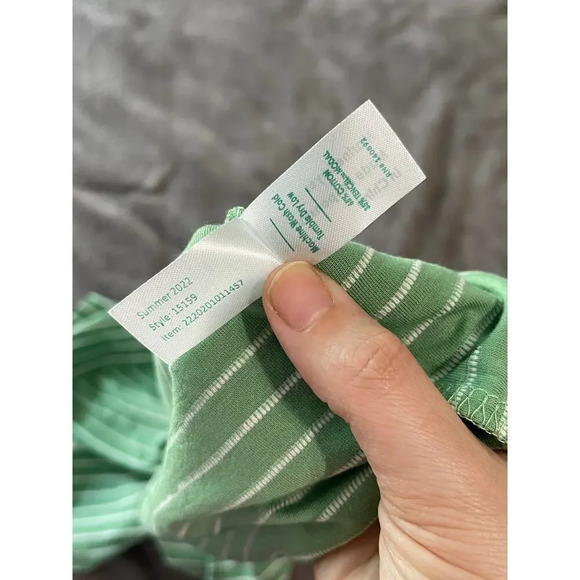 NWT Marine Layer Lydia Textured Stripe Tank Jade Sheen Size Extra Large Bohemian - Picture 6 of 8